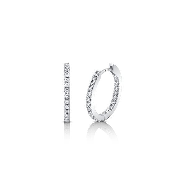 Memoire 18k White Gold Earrings 1/3 ct. tw.