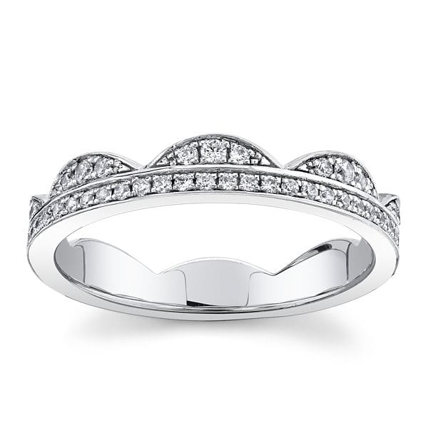 14k White Gold Diamond Wedding Band 1/2 ct. tw.