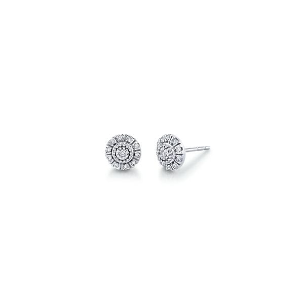 14k White Gold Earrings 1/10 ct. tw.