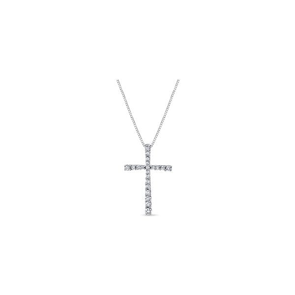 14k White Gold Pendant 1/4 ct. tw.