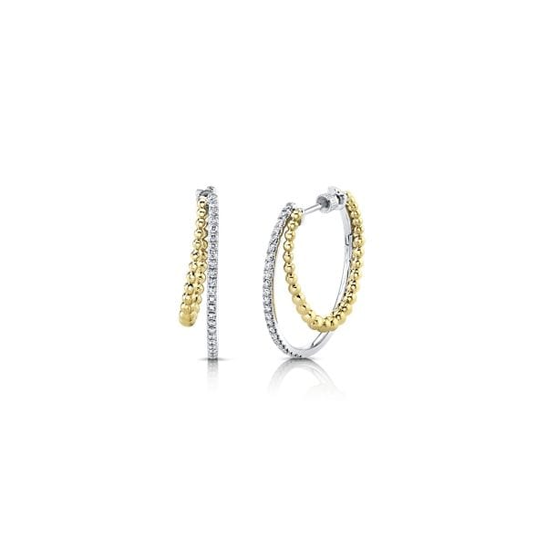 Gabriel & Co. 14k Yellow Gold and 14k White Earrings 1/2 ct. tw.