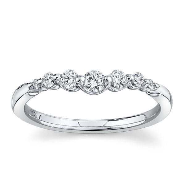 14k White Gold Diamond Wedding Band 1/4 ct. tw.