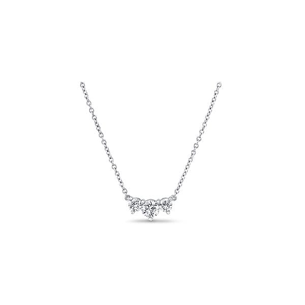 Memoire 18k White Gold Trinity Necklace 1/2 ct. tw.