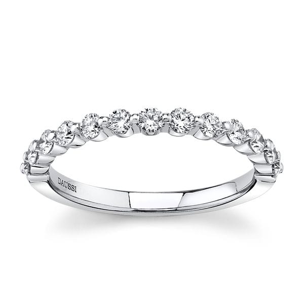 Henri Daussi 18k White Gold Diamond Wedding Band 1/2 ct. tw.