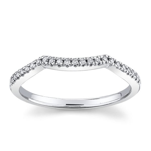 14k White Gold Diamond Wedding Band 1/10 ct. tw.