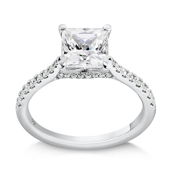RB Signature 14k White Gold Diamond Engagement Ring Setting 1/4 ct. tw.