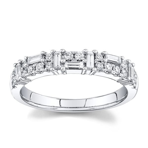 14k White Gold Diamond Wedding Band 3/8 ct. tw.