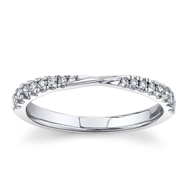 14k White Gold Diamond Wedding Band 1/4 ct. tw.