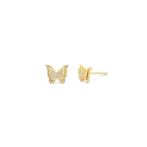 Shy Creation 14k Yellow Gold Earrings 0.05 ct. tw.