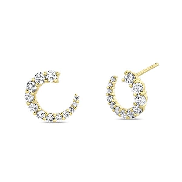 Memoire 18k Yellow Gold Earrings 3/4 ct. tw.