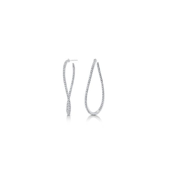 Memoire 18k White Gold Earrings 1 3/4 ct. tw.