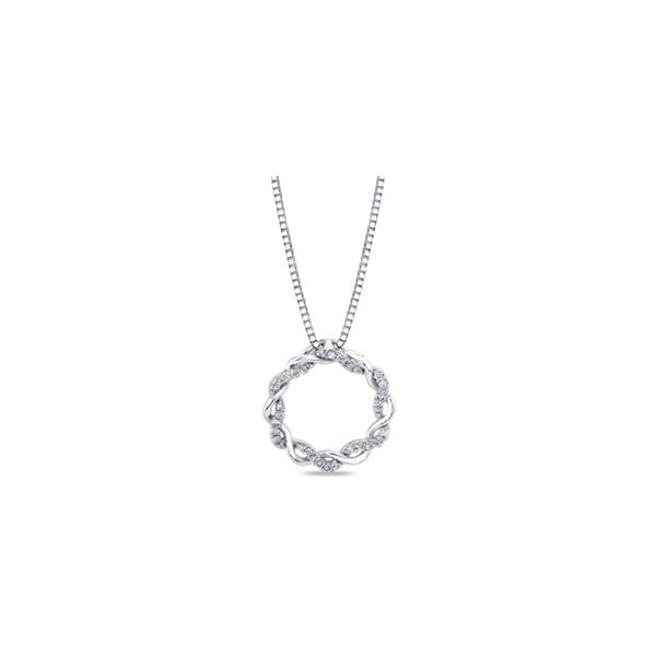 14K White Gold Pendant 1/7 ct. tw.
