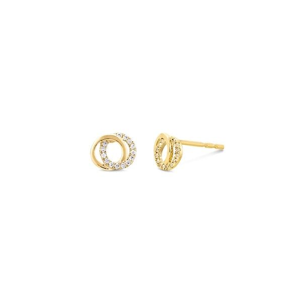 Shy Creation 14k Yellow Gold Earrings 0.07 ct. tw.