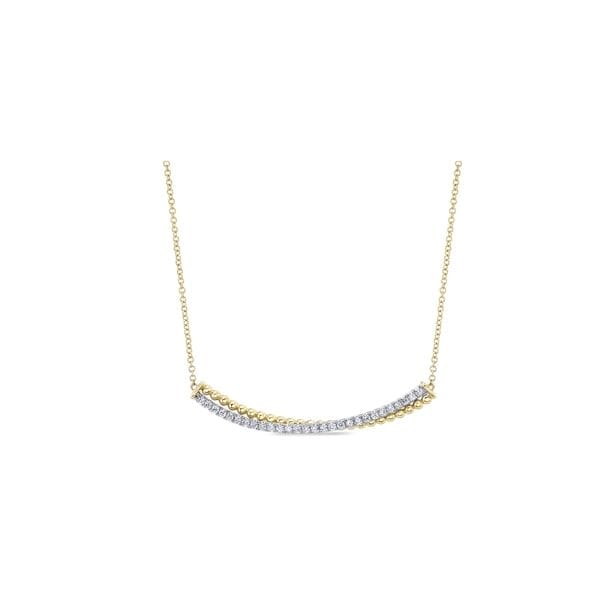 Gabriel & Co. 14k Yellow Gold and 14k White Gold Necklace 1/4 ct. tw.