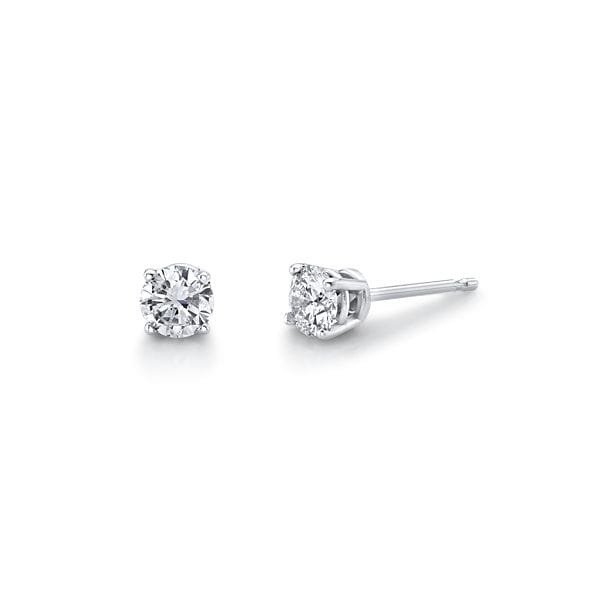 Eternalle Lab-Grown 14k White Gold Solitaire Earrings 1/3 ct. tw.