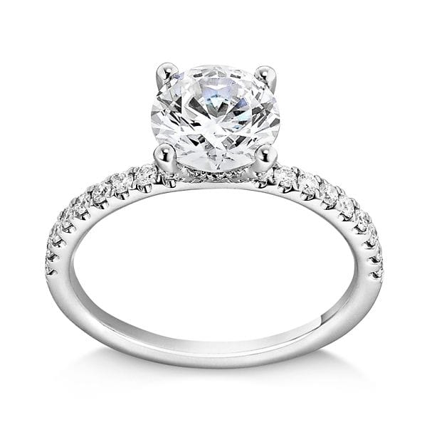 RB Signature 14k White Gold Diamond Engagement Ring Setting 1/3 ct. tw.