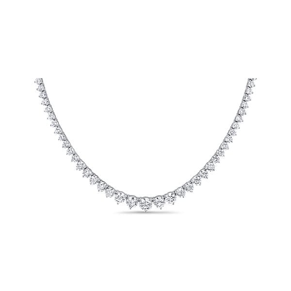 Eternalle Lab-Grown 14k White Gold Riviera Necklace 20 ct. tw.