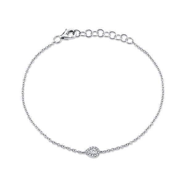 Shy Creation 14k White Gold Bracelet 1/10 ct. tw.