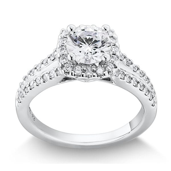 RB Signature 14k White Gold Diamond Engagement Ring Setting 1/2 ct. tw.