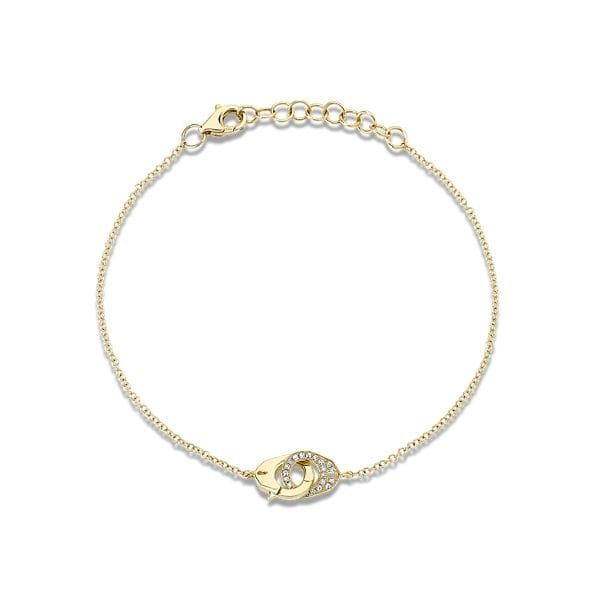 Shy Creation 14k Yellow Gold Bracelet 0.04 ct. tw.