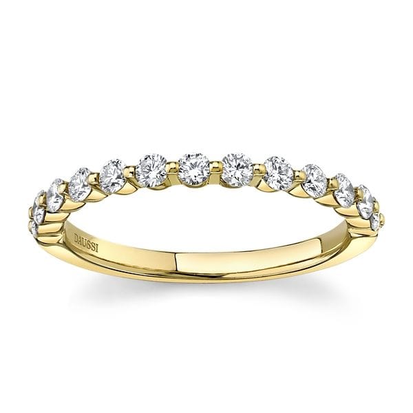 Henri Daussi 14k Yellow Gold Diamond Wedding Band 3/8 ct. tw.
