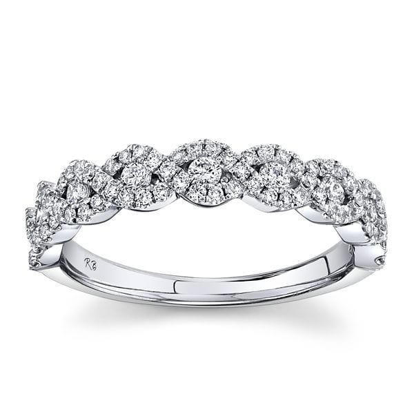 14k White Gold Diamond Wedding Band 1/2 ct. tw.